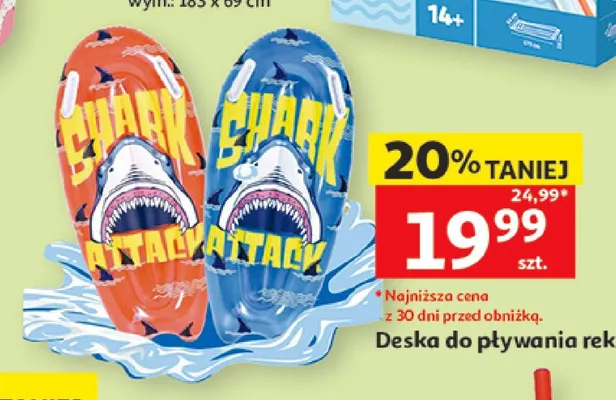Deska do pływania rekin promocja w Auchan