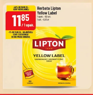 Herbata Lipton Yellow Label promocja w POLOmarket
