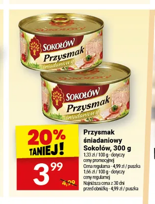 Przysmak śniadaniowy Sokołów promocja w Twój Market