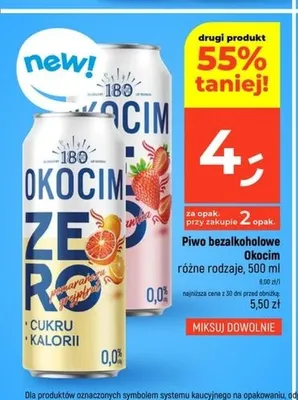 Piwo bezalkoholowe Okocim Zero Limonka z Truskawką promocja w Dealz