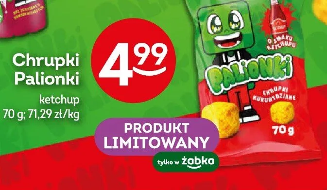 Chrupki kukurydziane Palionki ketchup promocja w Żabka