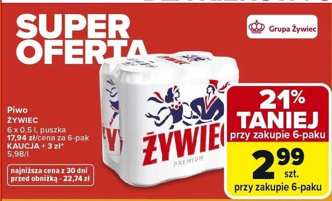 Piwo premium promocja w Carrefour Market