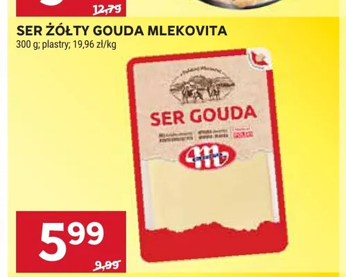 Ser żółty gouda w plastrach Mlekovita promocja w Stokrotka