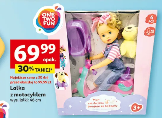 Lalka z motocyklem promocja w Auchan