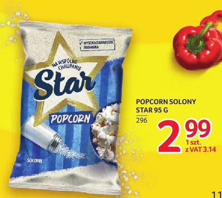 Popcorn solony Star 95 g promocja w Selgros