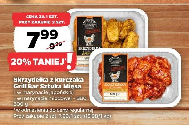 Skrzydełka z kurczaka w marynacie japońskiej Grill Bar Sztuka Mięsa promocja w Netto