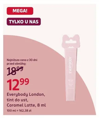 Tint do ust Everybody London Caramel Latte promocja w Rossmann