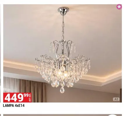 Lampa 4xE14 promocja w Merkury Market