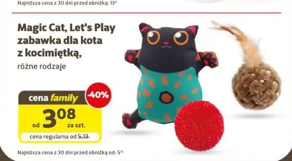Zabawka dla kota z kocimiętką Magic Cat Let's Play promocja w Super Zoo