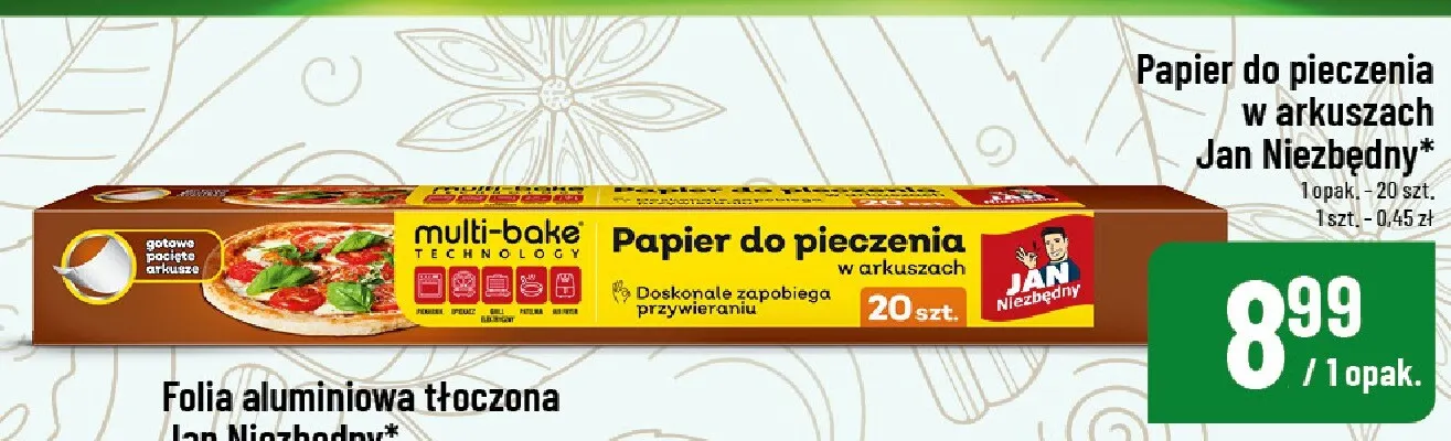 Papier do pieczenia w arkuszach Jan Niezbędny promocja w POLOmarket