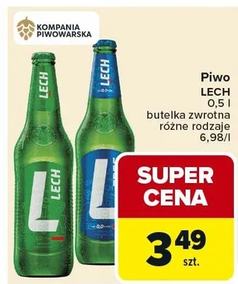 Piwo LECH 0.5l różne rodzaje promocja w Carrefour Market