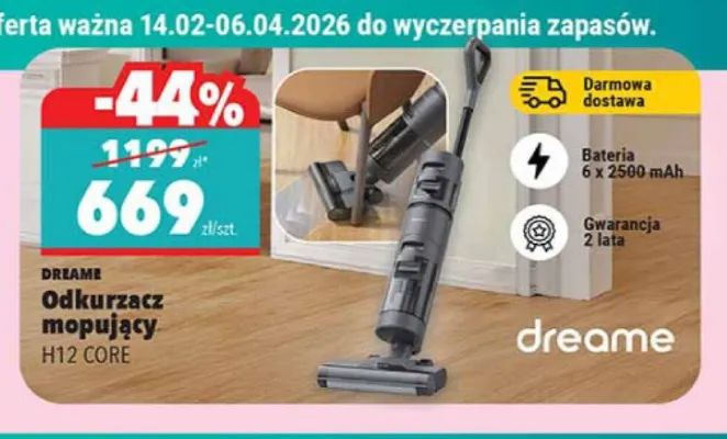 Odkurzacz mopujący H12 Core promocja w Biedronka
