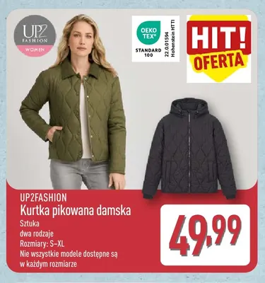 Kurtka pikowana damska UP2FASHION promocja w Aldi