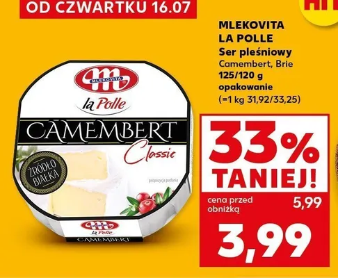 Ser pleśniowy camembert Delice gaulois promocja w Kaufland