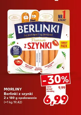 Berlinki z szynki Morliny 2-pak promocja w Kaufland
