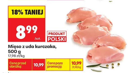 Mięso z uda kurczaka promocja w Biedronka
