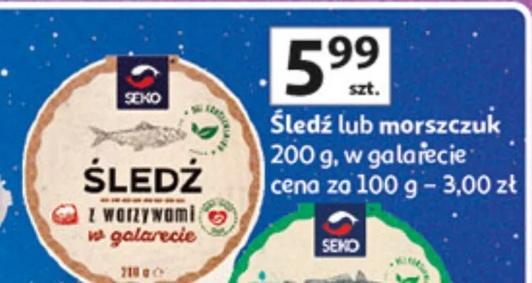 Śledź lub morszczuk w galarecie promocja w Auchan