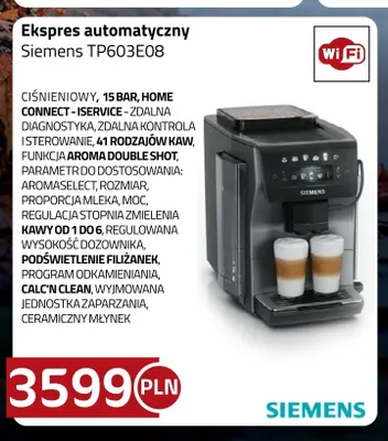 Ekspres automatyczny Siemens TP603E08 promocja w kakto.pl
