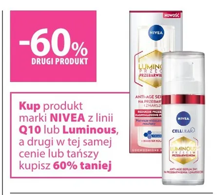 Produkty do pielęgnacji twarzy z linii Q10 lub Luminous Nivea promocja w Hebe