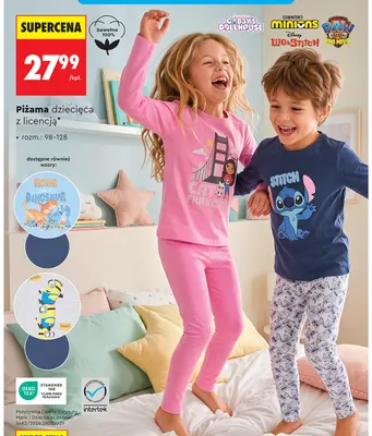 Piżama dziecięca z licencją promocja w Biedronka