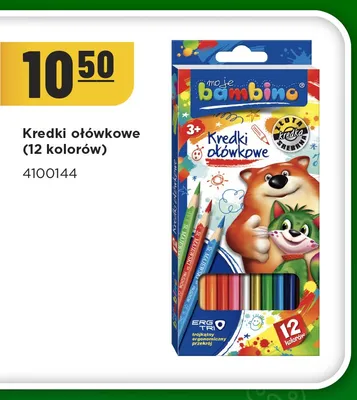 Kredki ołówkowe Moje Bambino 12 kolorów promocja w MR. DIY