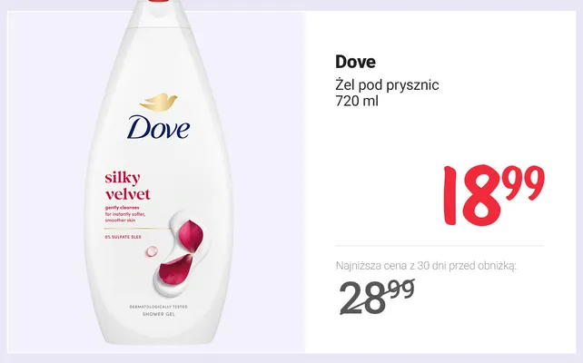 Żel pod prysznic Dove promocja w Rossmann