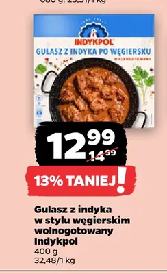 Gulasz z indyka w stylu węgierskim wolnogotowany Indykpol promocja w Netto