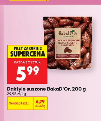 Daktyle suszone BakaD'Or Deglet Nour promocja w Biedronka