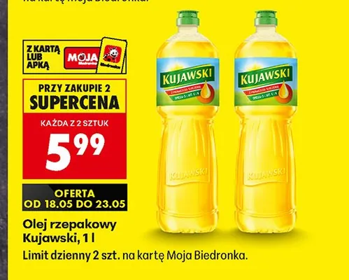 Olej rzepakowy Kujawski promocja w Biedronka