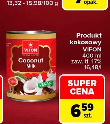 Produkt kokosowy Vifon promocja w Carrefour