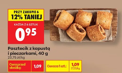 Pasztecik z kapustą i pieczarkami promocja w Biedronka