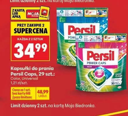 Kapsułki do prania Caps Color, 29szt. promocja w Biedronka