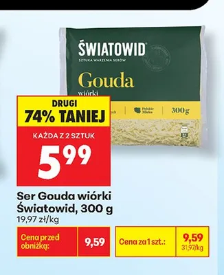 Ser Gouda wiórki Światowid promocja w Biedronka