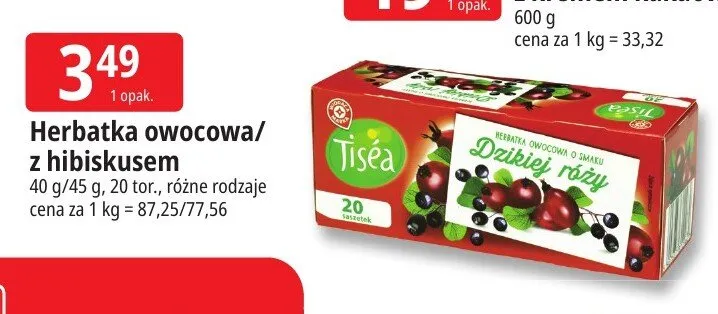 Herbatka z hibiskusem Tiséa promocja w Leclerc