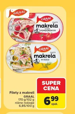 Filety z makreli w sosie pomidorowym Graal promocja w Carrefour Market