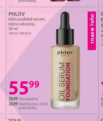 Lekki podkład-serum Phlov promocja w Hebe