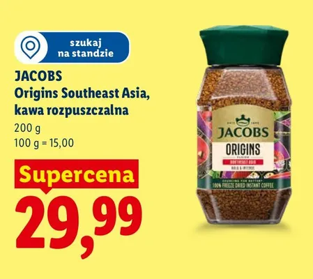 Kawa rozpuszczalna Jacobs Origins Southeast Asia promocja w Lidl