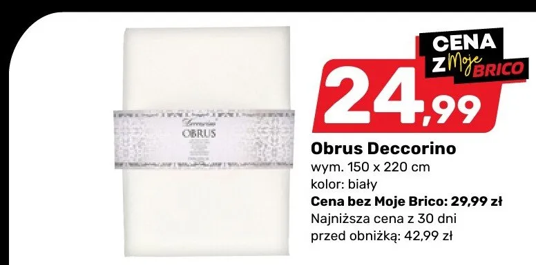 Obrus Deccorino promocja w Bricomarche