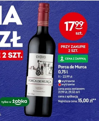 Wino Porca de Murca wytrawne promocja w Żabka