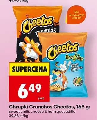 Chrupki Crunchos Cheetos cheese & ham quesadilla promocja w Biedronka