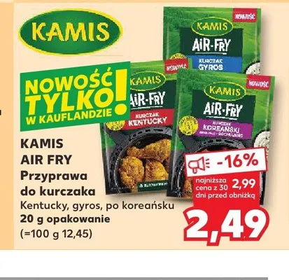 Przyprawa do kurczaka gyros KAMIS Air Fry promocja w Kaufland