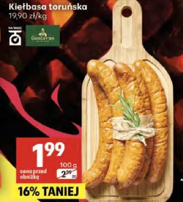 Kiełbasa toruńska promocja w Delikatesy Centrum