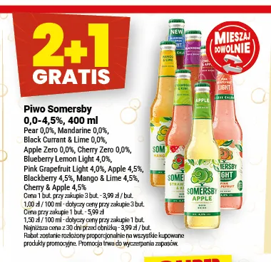 Piwo bezalkoholowe Somersby Mandarine promocja w Twój Market