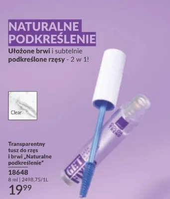Transparentny tusz do rzęs i brwi naturalne podkreślenie promocja w AVON