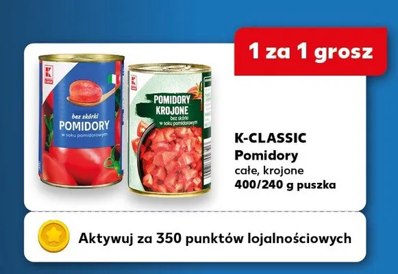Pomidory całe, krojone promocja w Kaufland