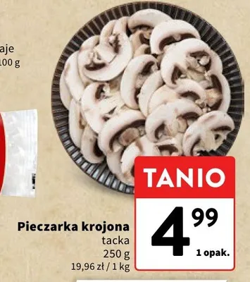 Pieczarka krojona tacka promocja w Intermarche