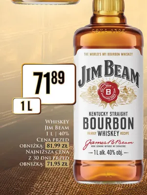 Whiskey Jim Beam Kentucky Straight Bourbon promocja w Dino