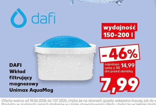Wkład filtrujący magnezowy Dafi Unimax AquaMag promocja w Kaufland