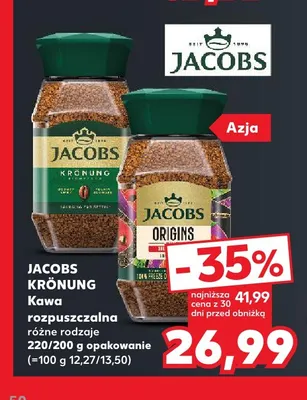 Kawa rozpuszczalna różne rodzaje Jacobs Krönung promocja w Kaufland