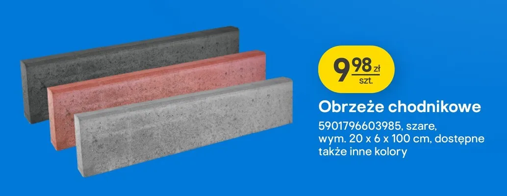 Obrzeże chodnikowe promocja w Castorama